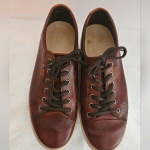 ECCO Brown Soft 7 Sneaker EU 45 US 11/11.5 Leather Danish Low Casual Com…